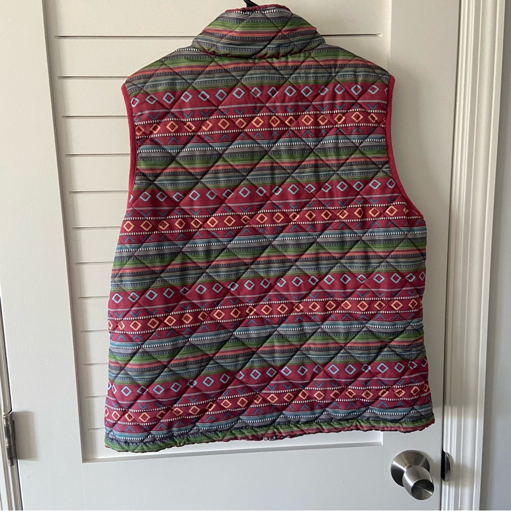 Jane Ashley Aztec Puffer Vest Size 1x - Picture 5 of 6